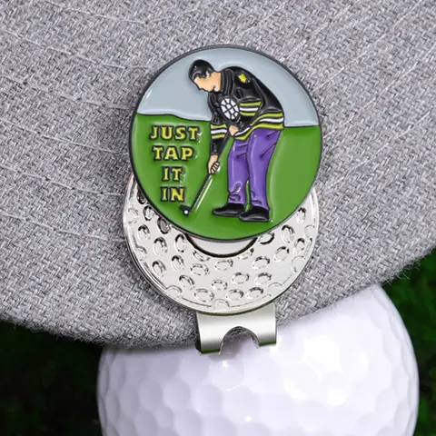 Cartoon Golf Player Design Brooch, Cute Magnetic Alloy Brooch Pin Clip for Hat & Backpack & Clothes Decor for Men & Women, Trendy All-match Kawaii Accessories for Gift
