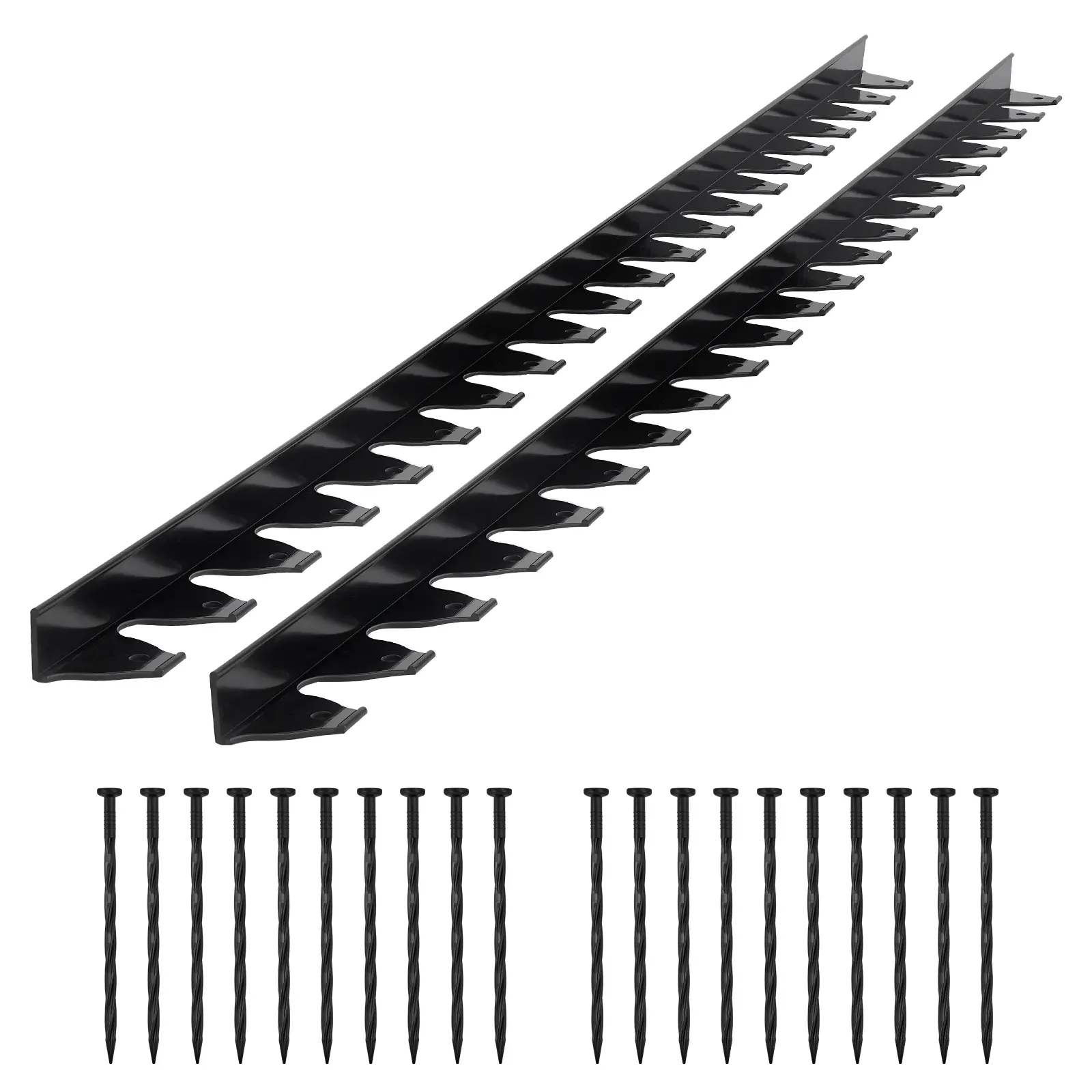 【SummerFinds】VEVOR Landscape Edging Border, 10Pcs 6 ft x 1.6 in Plastic Garden Edging with 60 Spikes, Sun-Resistant Flowerbed Borders, DIY Layout, No Dig Garden Edger Border Divider for Lawn Edgings for Yard