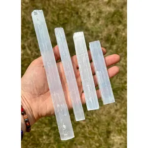 Selenite Wand - You Choose the Size! - Selenite Crystal Wand - Natural Crystal Wand - Selenite Slab - Genuine Selenite Crystal - Stone Wand