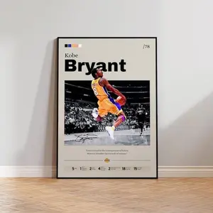 [SALE UP TO 43%] Kobe Bryant Black Mamba Poster, Basketball Legend Wall Art, Motivational Sports Artwork for Gym, Office, or Sports Fan Decor [UNFRAMED]