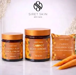 Siret Comestics Skin, Queen & King Game Carrot Set 3 Pcs - 1 Body Cream, 1 Soap, 1 Face Cream. WorldcaShop USA