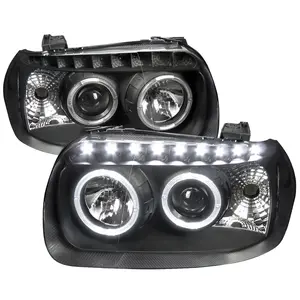 2005-2007 Escape Dual Halo Projector Headlights w/ SMD LED Light Strip (Matte Black Housing/Clear Lens)