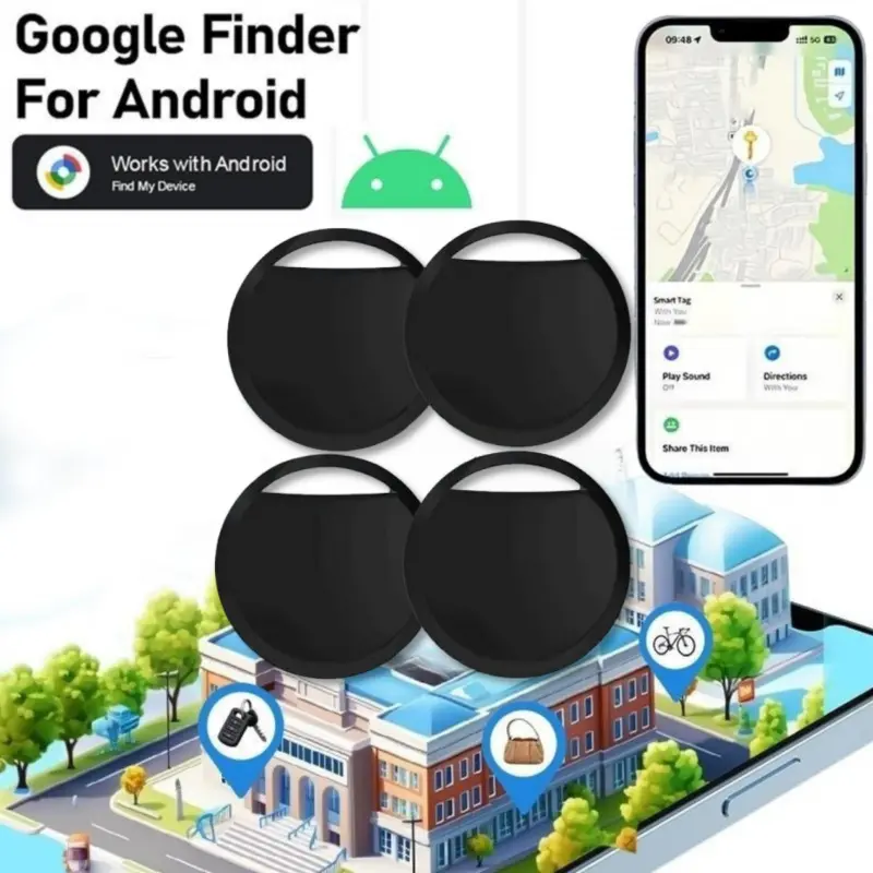Smartphone tracker, Bluetooth-compatible tags for Google devices, key wallet luggage pet finder, anti-lost device, essential for sports and fitness enthusiasts, only compatible with Android