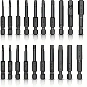 10/20pcs SAE Hex Head Allen Wrench Drill Bit Set - 1/4 (6.35mm) Diameter Quick Release Shank Magnetic Screwdriver Bits for Maximum Efficiency