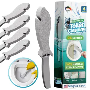 4 Pack Pumice Stone for Toilet Cleaning | Toilet Pumice Stone with Handle | Pumice for Cleaning | Pumice for Toilet Bowl Cleaning
