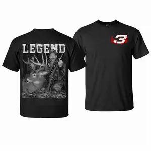 Dale Earnhardt With Deer Hoodie, Racing Middle Finger Sweater, Hunting Season Vintage Style Unisex T-Shirt, Unisex Graphic Menswear Top For Racing & Hunting Fan Tshirt Streetwear