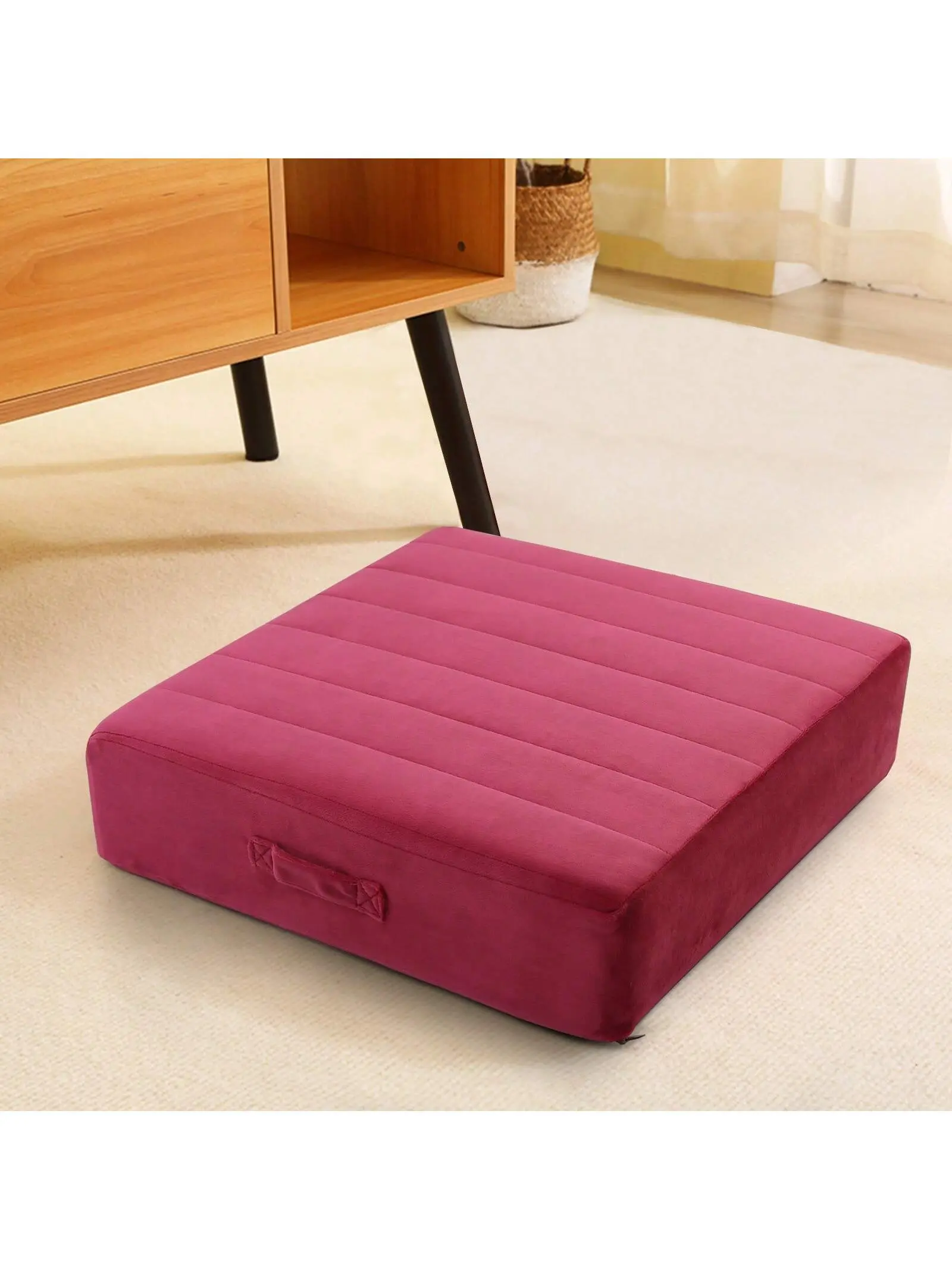 MeMoreCool Square Floor Pillow Seating for Adults Kids, Large Meditation Cushion Floor Pillow with Thick Foam & Soft Tufted Cover, Washable Big Pillow Seat Floor Cushion for Sitting Yoga