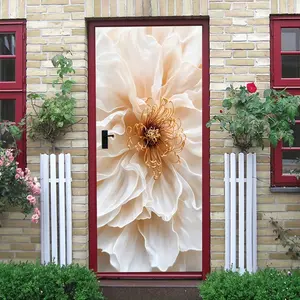 2pcs Relief Peony Wall Sticker Self Adhesive Wallpaper Decal for Living Room Bedroom Modern Minimalist Home Decor Romantic Wall Art Mural New Year Housewarming Gift