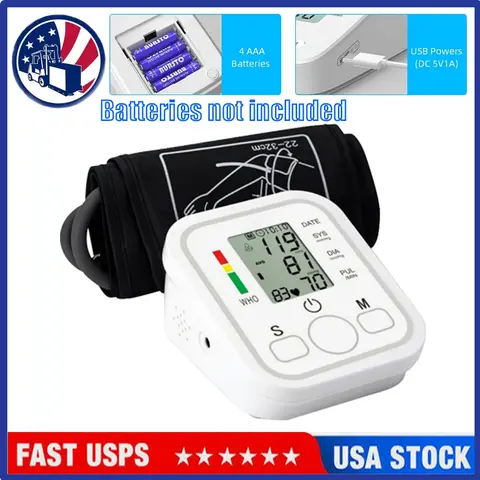 2025 Digital Automatic Blood Pressure Monitor Upper Arm BP Machine Heart Rate HP Healthcare