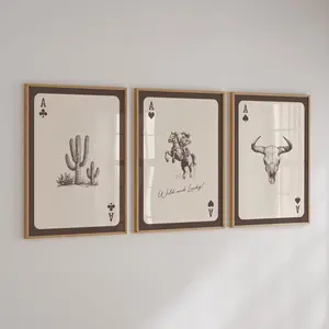 Western Wall Art Set | Rustic Cowboy Aesthetic Prints, Wild WestPosters, Southwestern Boho Home Decor #286