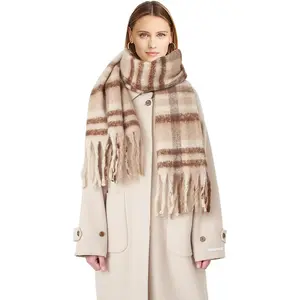 Large Scarf Colorful CashmereThick Tassel Scarf for Women Fall Winter Warm Big Shawl Blanket Scarves & Wraps Gifts