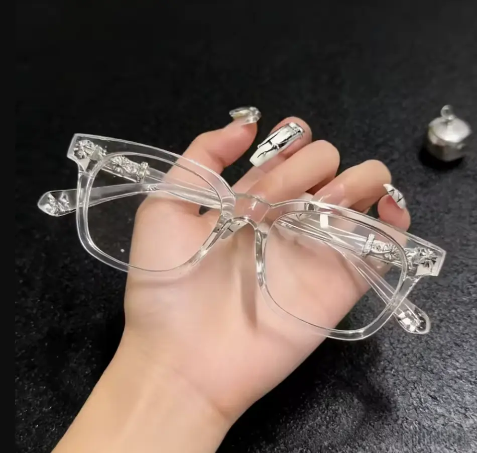 Unisex Blue Light Blocking Eye Protection Glasses - Metal Frame Square Shape Eyeglasses, Stylish Casual for Work/Gaming & Everyday Use