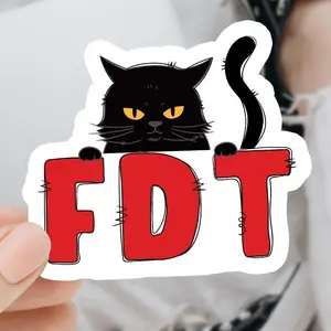 Black Cat FDT Sticker, Anti Trump Sticker, Is He Dead Yet Sticker, F*ck Trump Car Magnet Sticker, Anti Racism Sticker, No King In America