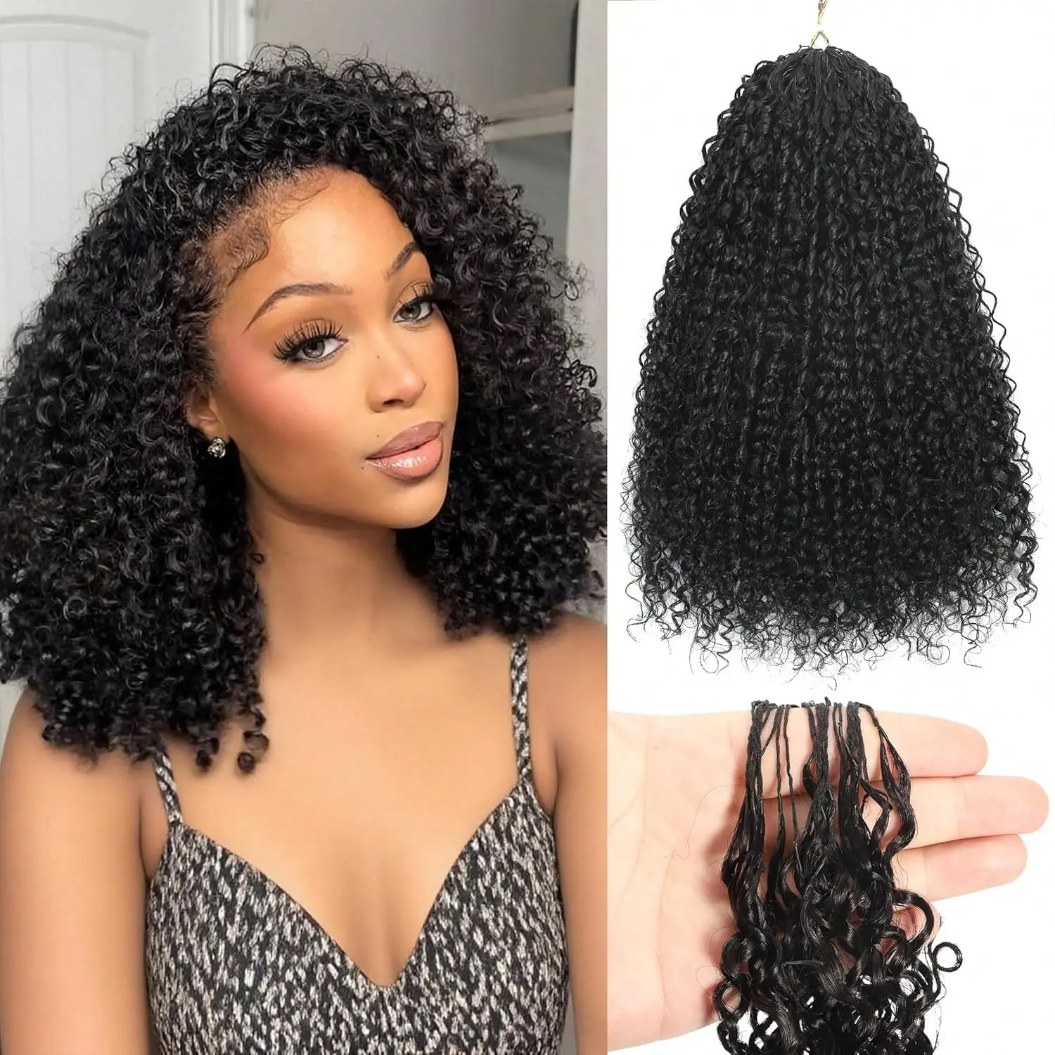 Kinky Curly Crochet Human Hair 
