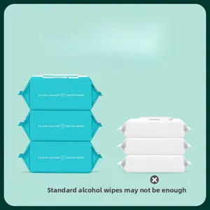 75% Alcohol Disinfectant Wipes for Home Use, Large Pack, Hygienic, Disposable, Sterilizing (6 Packs)