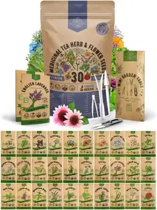 30 Medicinal Tea Herb & Flower Seeds Variety Pack