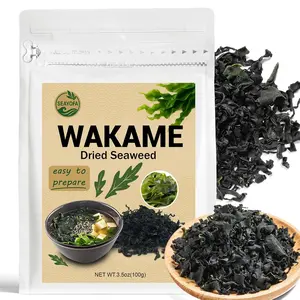3.53oz Dried Wakame Seaweed – Natural Sea Vegetable for Miso Soup, Seaweed Salad, Ramen & Stir-Fry, Gluten Free