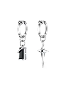 Unisex Stainless Steel Earrings Set, Elegant Minimalist Earrings, Trendy Zircon Design, No Piercing Required, Perfect for Daily & Special Occasions