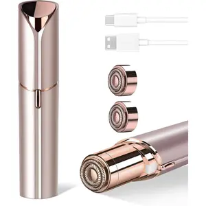 Women's facial hair removal device: a portable painless hair removal device, rechargeable, comes with 2 interchangeable heads, suitable for the face, upper lip, and chin.