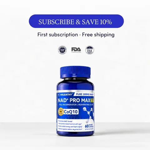 HIILEATHY NAD+ PRO MAX – Premium NAD+, CoQ10 & Resveratrol Blend | Women’s Daily Wellness & Vitality Support