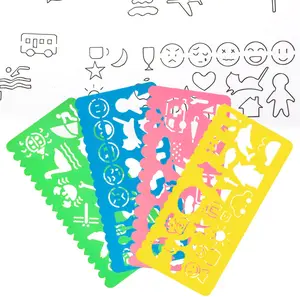 4Pcs Colorful Plastic Drawing Stencils Set for DIY Crafts, Animal Templates for Boys and Girls, Creative Art Supplies for Ages 13 and Up, Fun