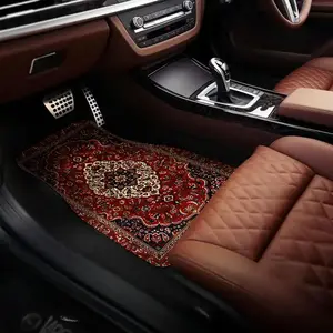 Boho-Style Car Floor Mat, 4 Counts/set Non-slip Car Front & Rear Floor Mat, Fashionable Car Interior Decoration Accessories, Car Interior Accessory