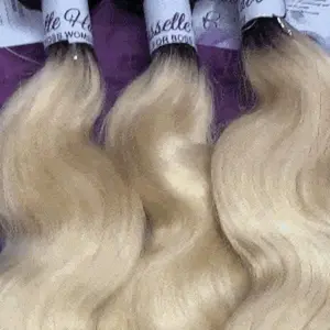 613 Blonde with Black Roots 4 Bundles Bossette Box