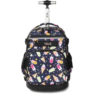 Tilami Rolling Backpack Armor Luggage School Travel Book Laptop 18 Inch Multifunction Wheeled Backpack Students