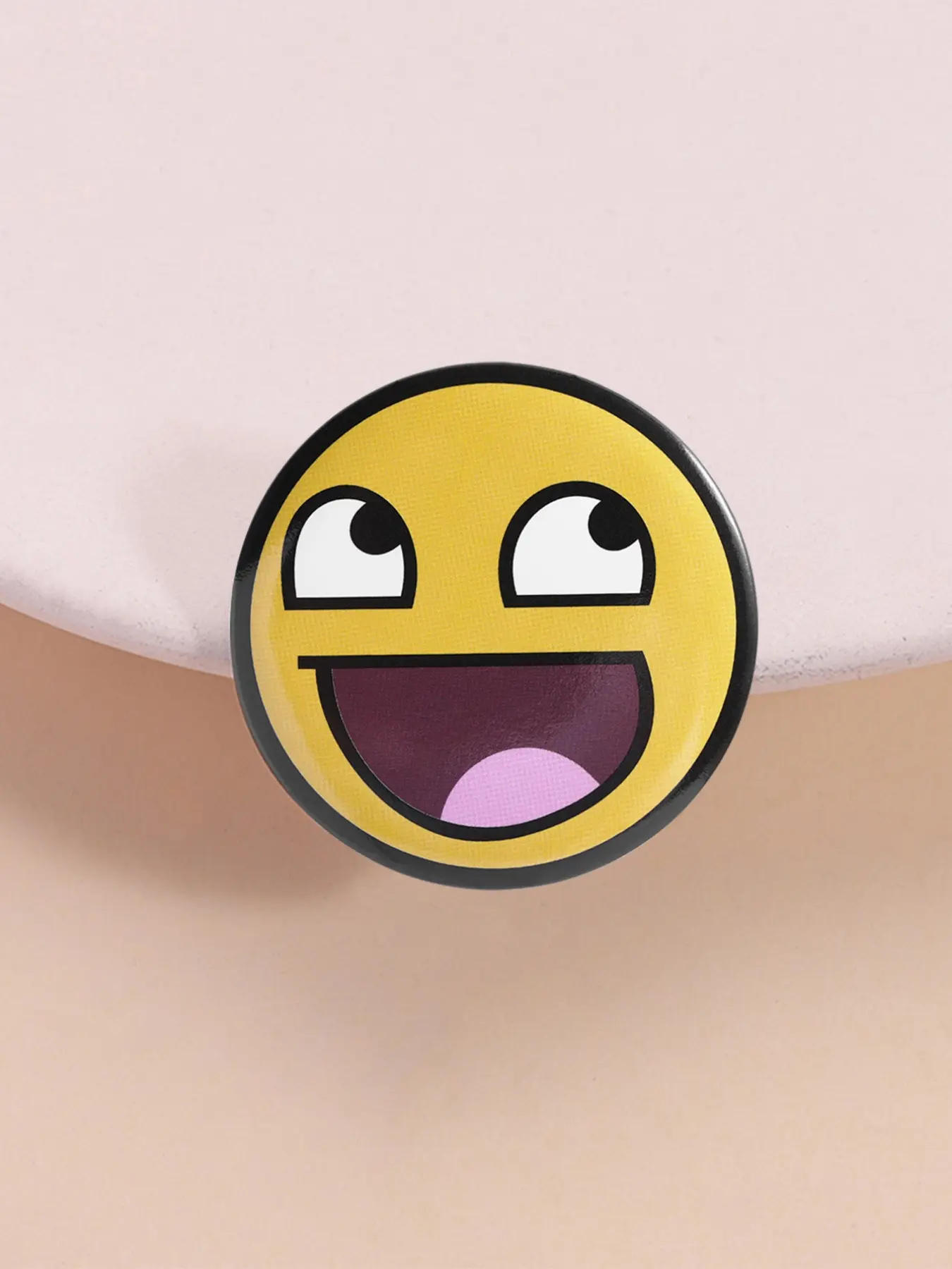 Cartoon Badge Clip Fun Meme Wind Exaggerated Smile Expression Humorous Attitude Suitable for Network Meme Lovers Backpack Clothing Decoration Alloy Brooch Pin