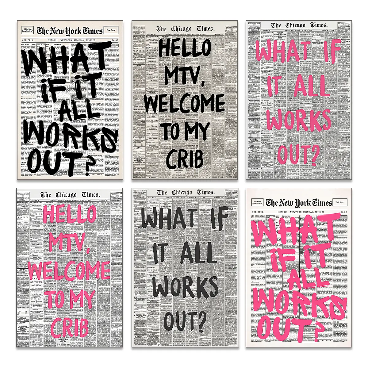 Digital Print  Read that againWhat If It All Works Out Motivational Canvas Decor