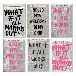 Digital Print  Read that againWhat If It All Works Out Motivational Canvas Decor