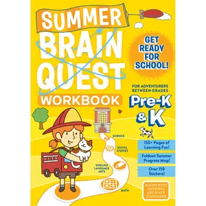 Summer Brain Quest: Between Grades Pre-K & K by Workman Publishing, Bridget Heos, Kimberly Oliver Burnim, Edison Yan, Maris Wicks [Paperback Book]
