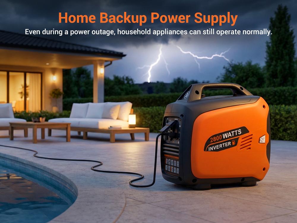 Portable inverter generator output panel