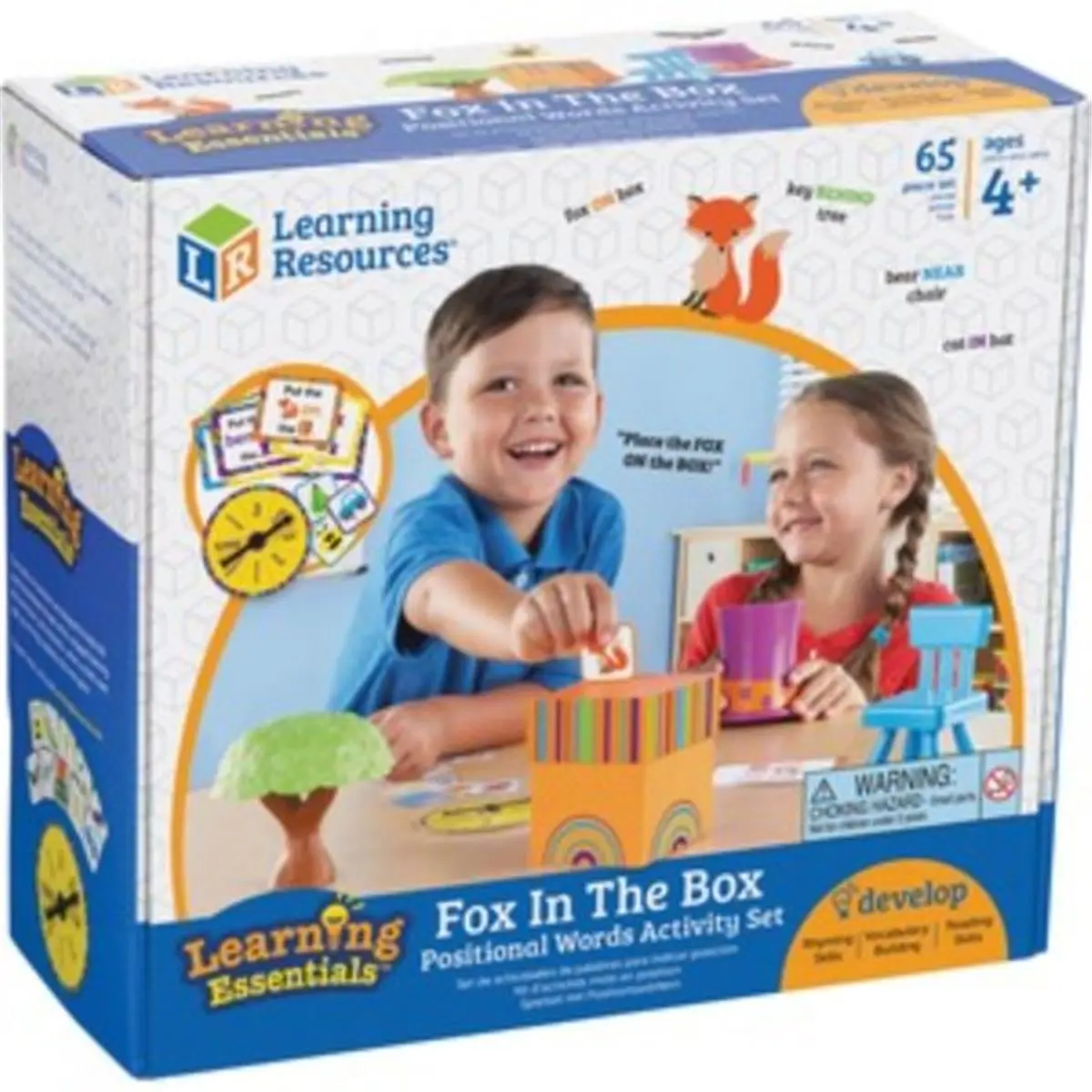212 MAIN Fox in the Box Interactive Word Play Activity Set - Durable Dog Toy Accessory for Mental Stimulation, Pet Supply with Toddler Learning & Language Development Materials, Sensory Fun Toys