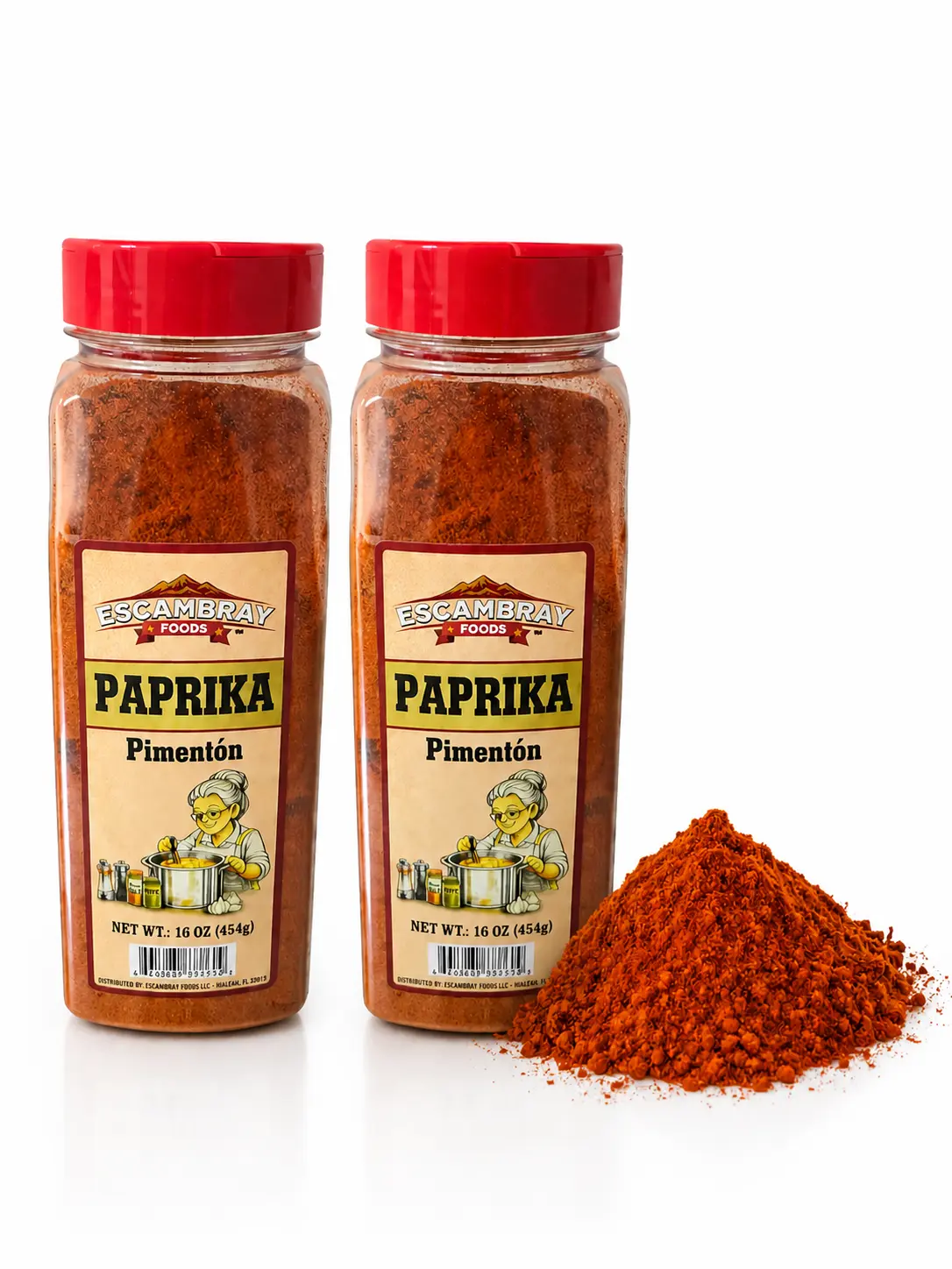 Ground Paprika 16 oz (454 g) - Pack of 2 - Premium Paprika Powder - Fresh & Rich Flavor
