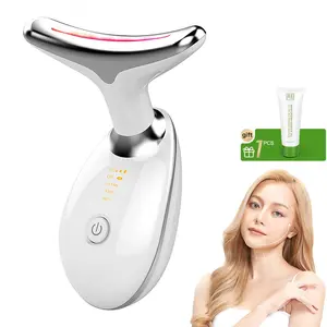 2027 New LED Vibration Neck Massager, Skincare Beauty Instrument, Facial Neck Massager, Facial Beauty Massagers, Home Spa Device, Gift Idea, Includes Gel Stick