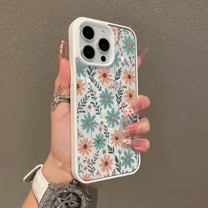 Magnetic Compatible Case for iPhone 16 E Pro Max 15 Plus 14 13 12 11 XS XR, Colorful Floral Pattern Aesthetic Print | Shockproof, Silicone, Lightweight, Scratch Resistant, and Trendy Protection