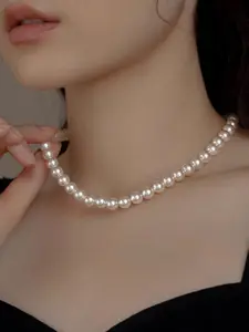 Handmade Imitation Pearl Bracelet, Minimalist Jewelry, June Birthstone Gift, Daily Wear, Birthday Present, Includes Packaging
