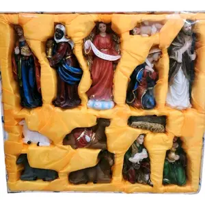 Nativity Scene 8" inches tall / 13 pc Set Brand-new Nacimiento Navideno completo Religious Decor Standing Ornaments