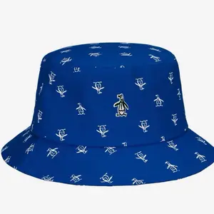 Original Penguin Unisex Polyester Fabric All-Over Print Bucket Hat, Blue, OS, Retail $45