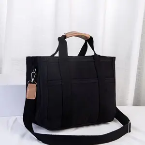 Elegant Women's Canvas Handbag, Multifunctional Backpack with Multiple Pockets, Adjustable Straps, Durable Fashion Daily Shoulder Bag, Stylish Versatile Bag