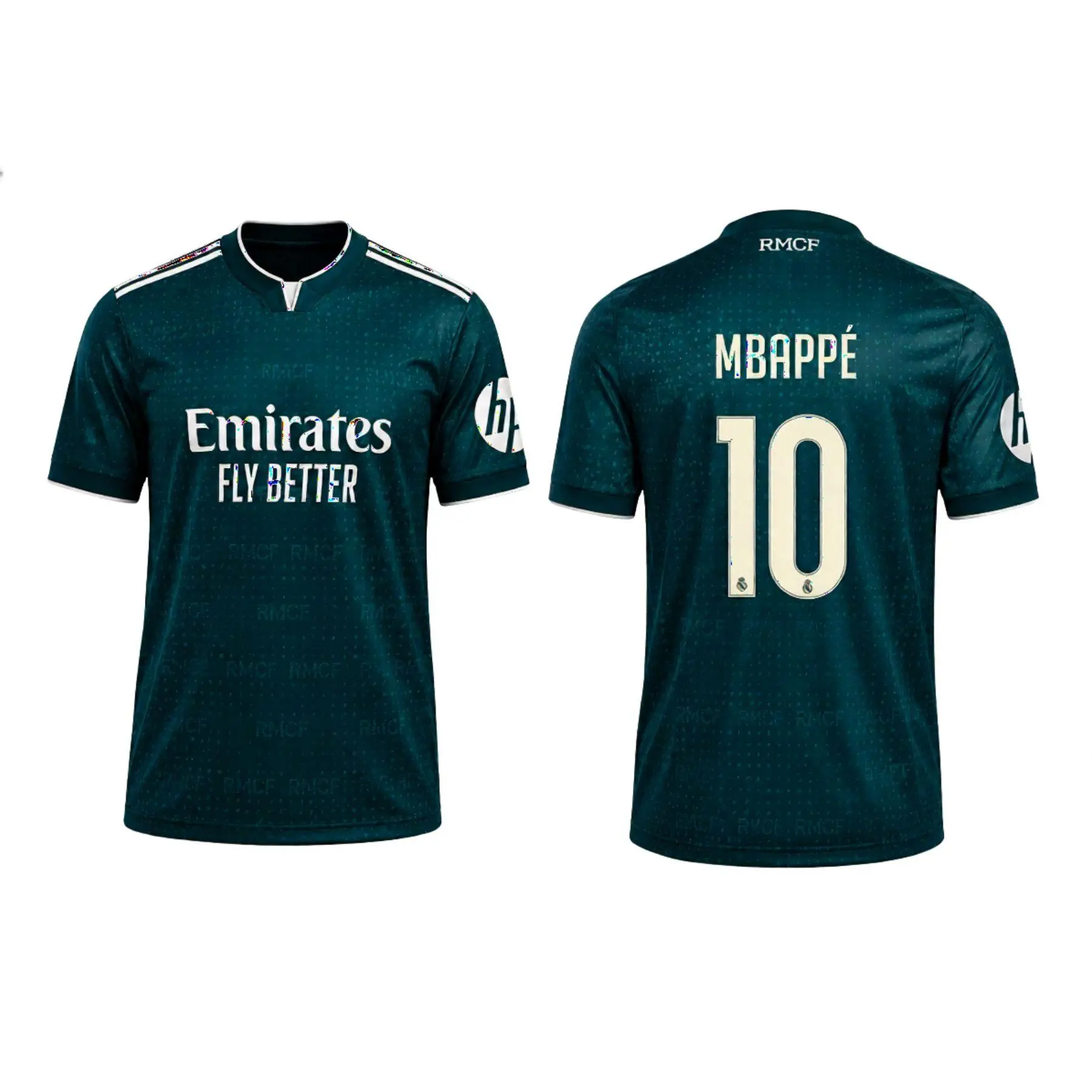 #10 Mbappé Green European Club No.10 Away Football Jersey Inspired, Men's Breathable Soccer Shirt with Player Name & Number