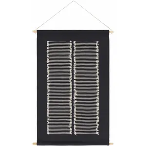 Queen Navy Fringed Wall Hanging
