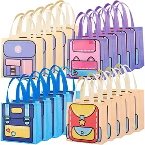 20Pcs/Set Cartoon Backpack,Non-Woven Favor Bags,Back To School Gift Bag with Handles,Reusable Birthday Goodie Candy Bag for Boys Girls Classroom Holiday Party Supplies Christmas Gifts,Hand Tools Kits
