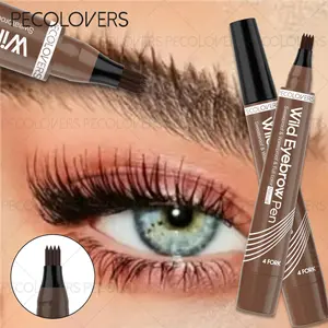 Sweat-proof Liquid Eyebrow Pencil,Waterproof，4-Tip Eyebrow，Long-Lasting, Natural Color Eyebrow Pen, Cosmetic