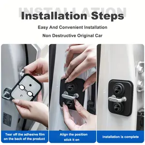 4pcs Car Door Lock Shock Absorption Buffer Pad for BMW 1 3 5 7 2 4 6 X Series X1 X3 X5 X6 X4 Rust-proof and Noise Reductio Silicone Door Lock Cover