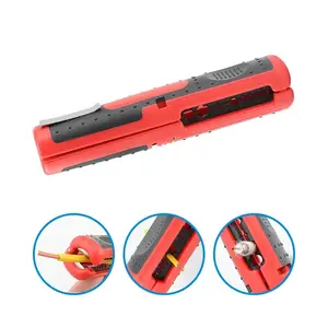 Pen-Type Multi-Function Wire Stripper for Network, Electrical and Coaxial Cables