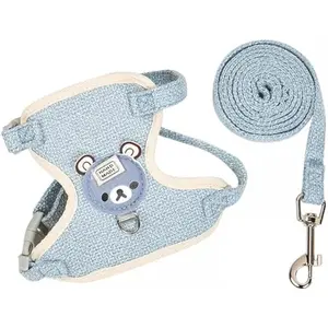 Adjustable Breathable Vest Harness and Leash for Small Animals