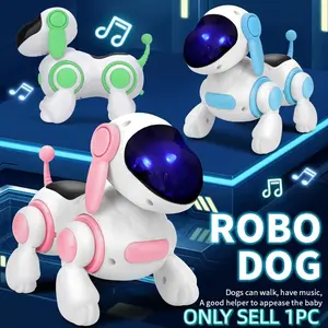 Electric Crawling Puppy Toy with Music, Interactive Sensory Educational Pet Doll for Babies, Walking Baby Gift, Fun Toy