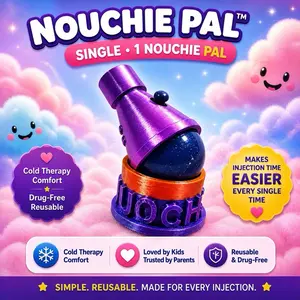 Nouchie Pal, Injection Comfort Sphere for Kids, Adults & Caregivers – More Comfort, More Happy - Multiple Colors